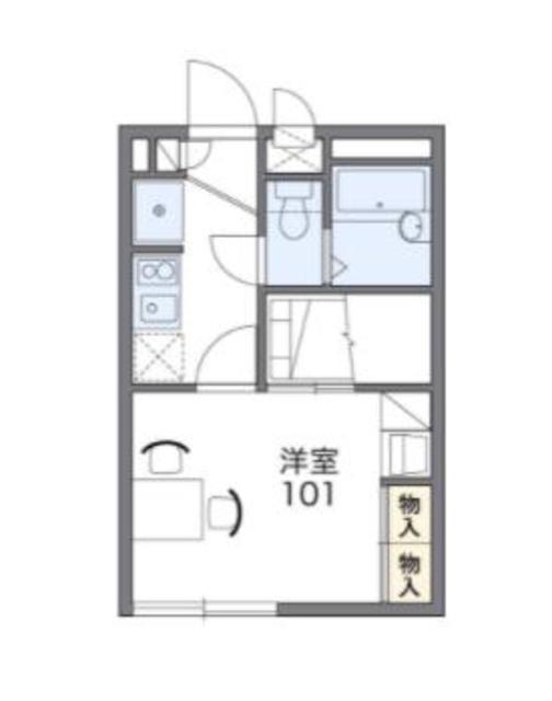 レオパレスドミールIV(1K/2階)の間取り写真