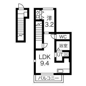 グランメゾン(1LDK/2階)の間取り写真