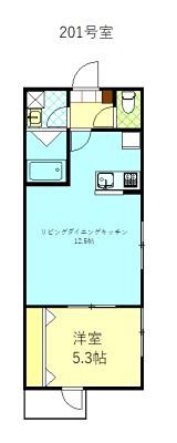 リブテラス(1LDK/2階)の間取り写真