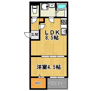 コンフォートM千船(1LDK/1階)の間取り写真