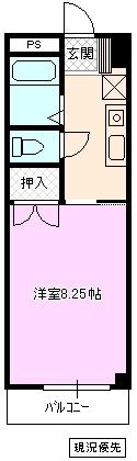 スリーパーシモンズパレス(1K/4階)の間取り写真