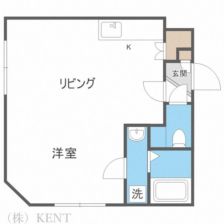 PROGRESS(1LDK/4階)の間取り写真