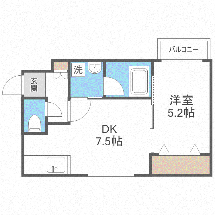 シャリテ元町(1LDK/3階)の間取り写真