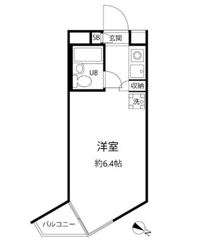 エスポワール中目黒(ワンルーム/1階)の間取り写真