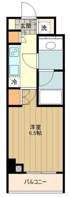 レアライズ立川(1K/6階)の間取り写真