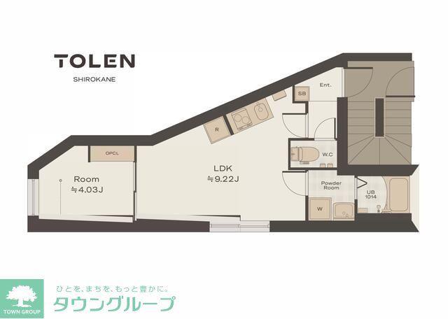 TOLEN SHIROKANE(1LDK/1階)の間取り写真