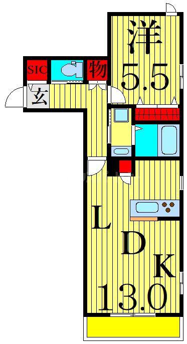 グランメゾン(1LDK/1階)の間取り写真