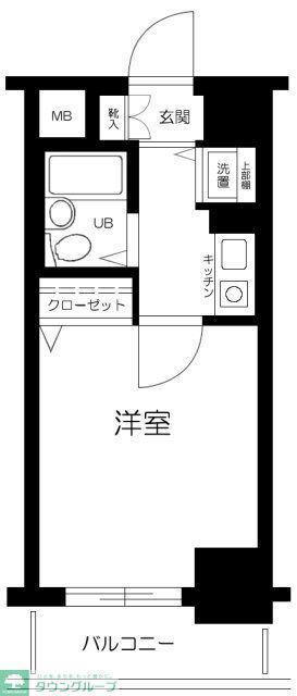 フェニックス笹塚壱番館(1K/3階)の間取り写真