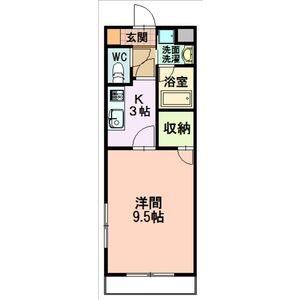 荒池シティーハウス(1K/2階)の間取り写真