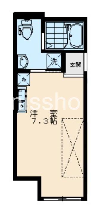 トリアス・アクシス府中本町(ワンルーム/3階)の間取り写真