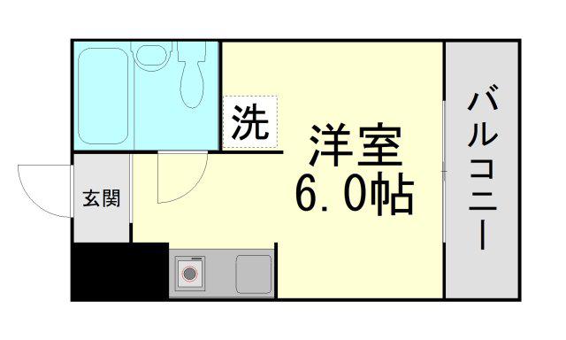 メゾンニューレーダ―(ワンルーム/3階)の間取り写真