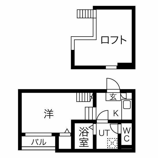 GIFTI(1K/2階)の間取り写真