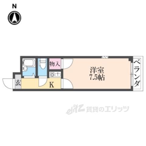 プレアール音羽(1K/2階)の間取り写真