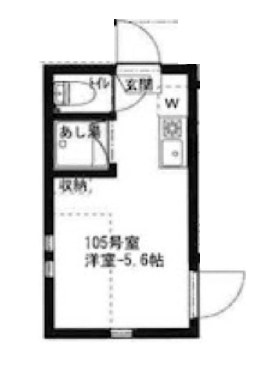 アーバンプレイス新宿新都心(ワンルーム/1階)の間取り写真