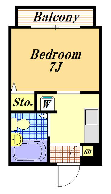TWO STEP(1K/2階)の間取り写真