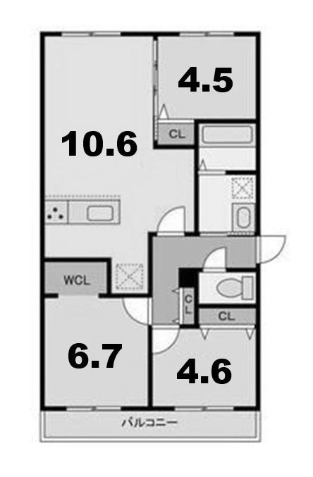 LIFE LINE 33(3LDK/2階)の間取り写真
