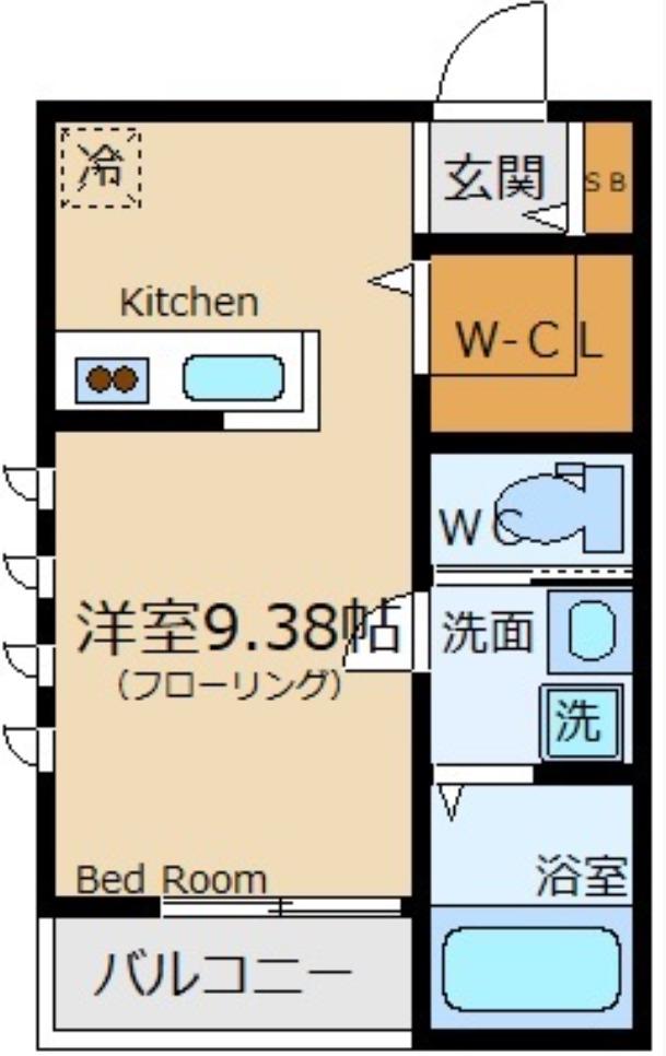 BLIMIU白金台(ワンルーム/3階)の間取り写真