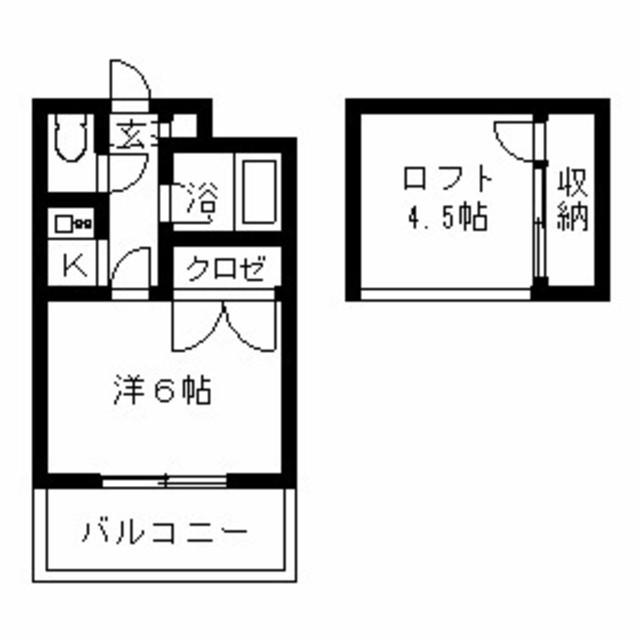 オーセンティックハウス(1K/1階)の間取り写真