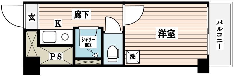 五反田ダイヤモンドマンション(1K/11階)の間取り写真
