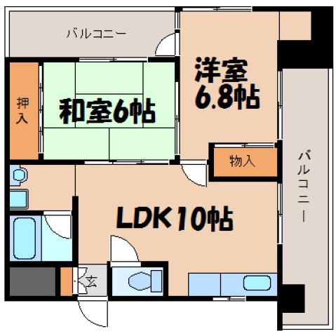 レジデンス森下(2LDK/3階)の間取り写真