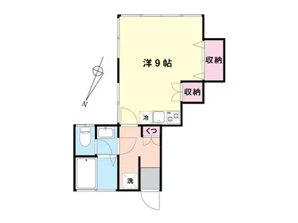 ルミエールII(ワンルーム/1階)の間取り写真