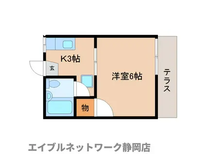 フォーブル手越(1K/1階)の間取り写真