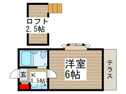 ベルメゾン青葉(1K/1階)の間取り写真