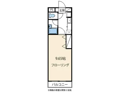 COMFORT FLATS(1K/3階)の間取り写真