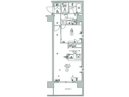 スカイコートパレス錦糸町(1LDK/6階)の間取り写真