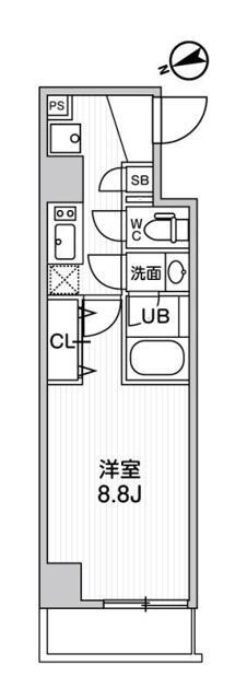 TASUKI RICHESSE KAMATA(1K/2階)の間取り写真