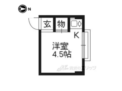 長谷川ハイツ(ワンルーム/3階)の間取り写真