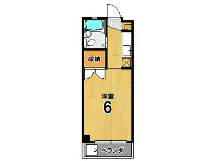 メゾン大(1K/3階)の間取り写真