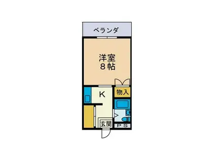 Gフラット(ワンルーム/3階)の間取り写真