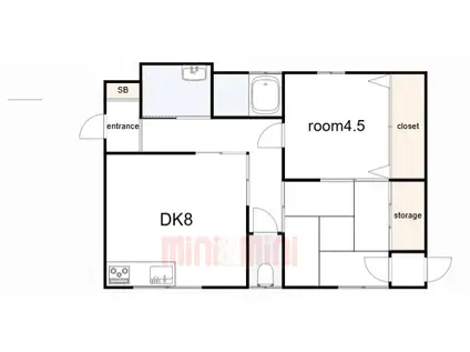 アットホーム長田(2DK/1階)の間取り写真