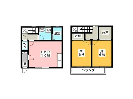 リ・ソートI(2LDK/1階)の間取り写真