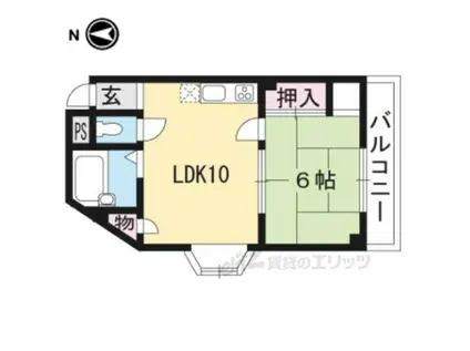 ラ・クラシカル(1LDK/4階)の間取り写真