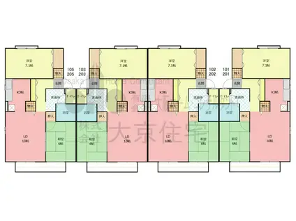 びわ楠根(2LDK/2階)の間取り写真