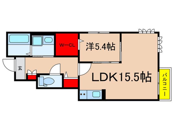 KURIYA HILLS(1LDK/1階)の間取り写真