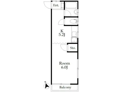アイビーハウス(1K/1階)の間取り写真