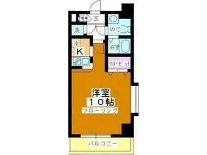 アルファコート川口2(1K/1階)の間取り写真