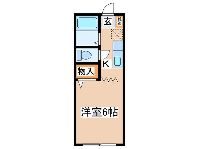 ワンダーランド(1K/1階)の間取り写真