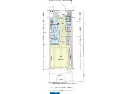 プレサンス 西九条 GATERISE(1K/9階)の間取り写真