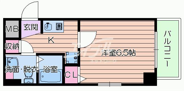 エスリード京橋III番館(1K/4階)の間取り写真