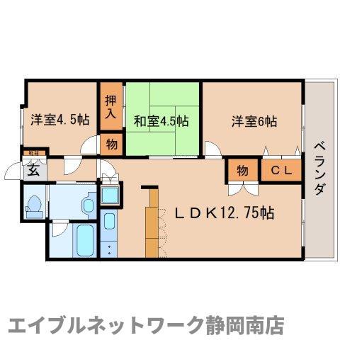 フジパレス豊田 壱番館(3LDK/3階)の間取り写真