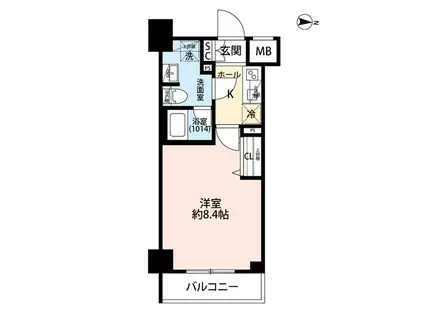 プレール・ドゥーク本所吾妻橋V(1K/2階)の間取り写真