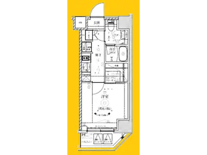 リルシア横濱吉野町III(1K/3階)の間取り写真
