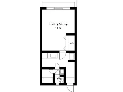 ことぶきビル(1K/3階)の間取り写真
