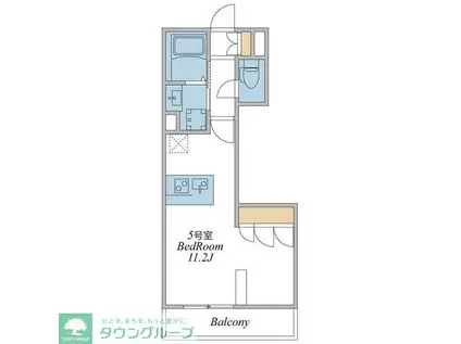 ウィンドテラス八千代台西(ワンルーム/2階)の間取り写真