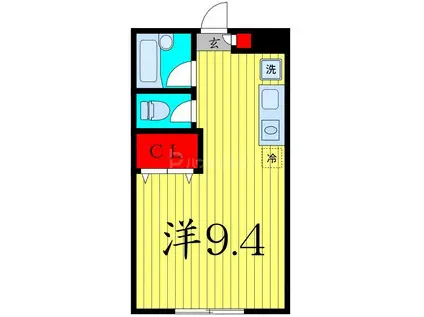 ルミナス・N(ワンルーム/1階)の間取り写真