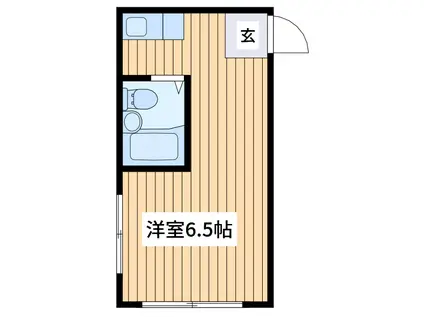 ハイツオーギ(ワンルーム/2階)の間取り写真